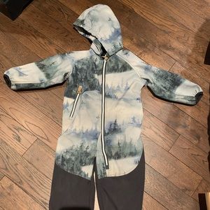 Reima Mjosa water resistant suit in greyish green